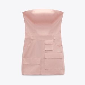 Zara Strapless Trench Coat Dress